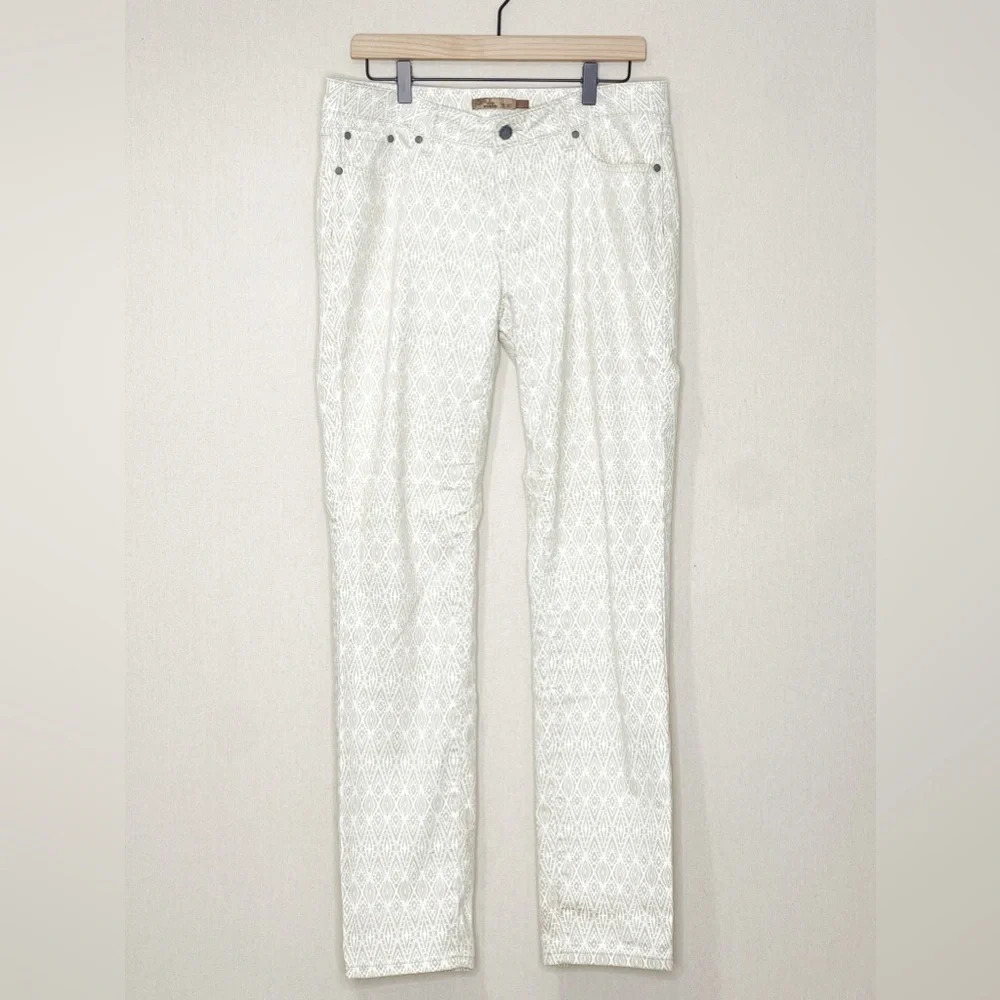 prAna Organic Cotton Stone Diamond Print Skinny Kara Jeans Women’s 10/30 - Picture 2 of 6
